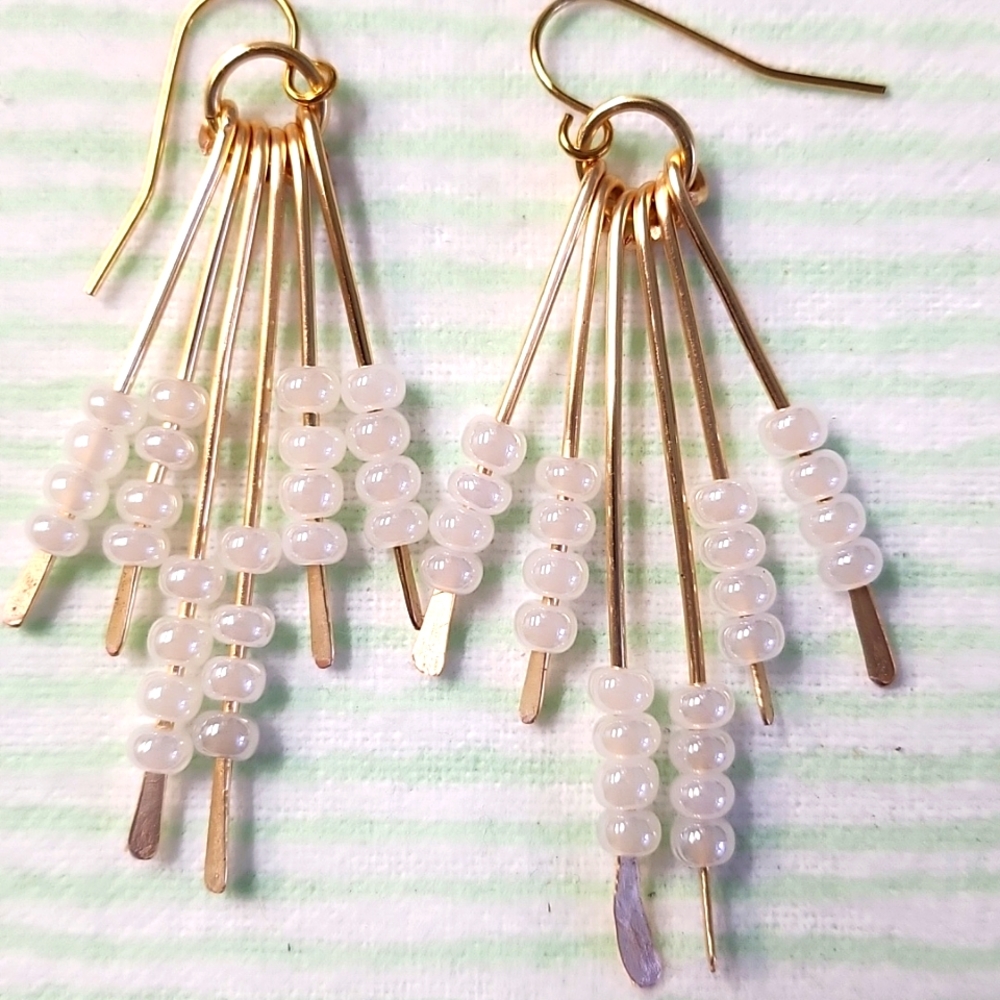 Marshmellow Earrings! - Picture 2 of 2